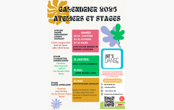 Calendrier 2026 ateliers et stages